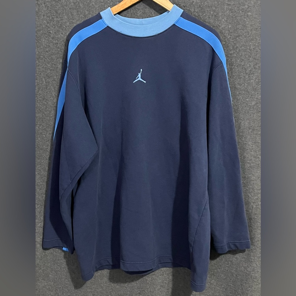 Jordan Brand Navy Pullover with Light Blue Jumpman Accents XL